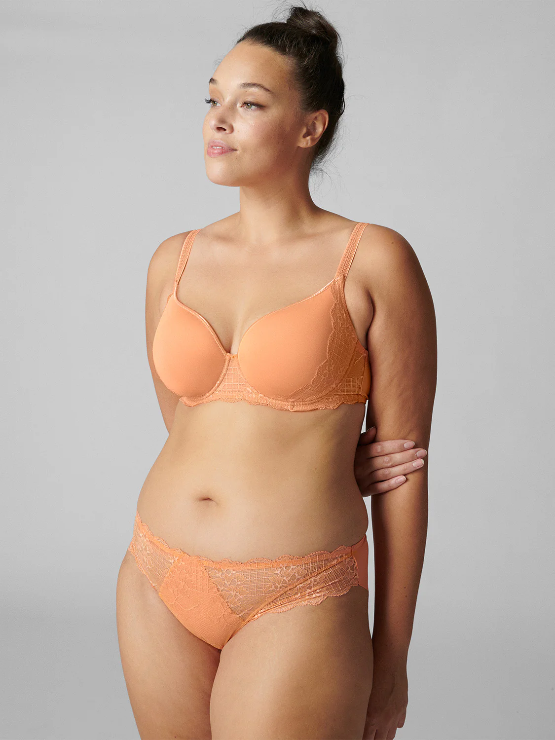 3D plunge bra - Apricot - Image 6