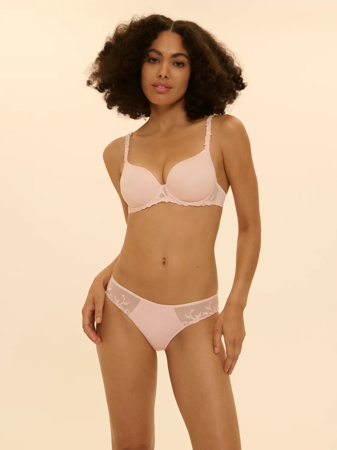 3D plunge bra - Blush - Image 4