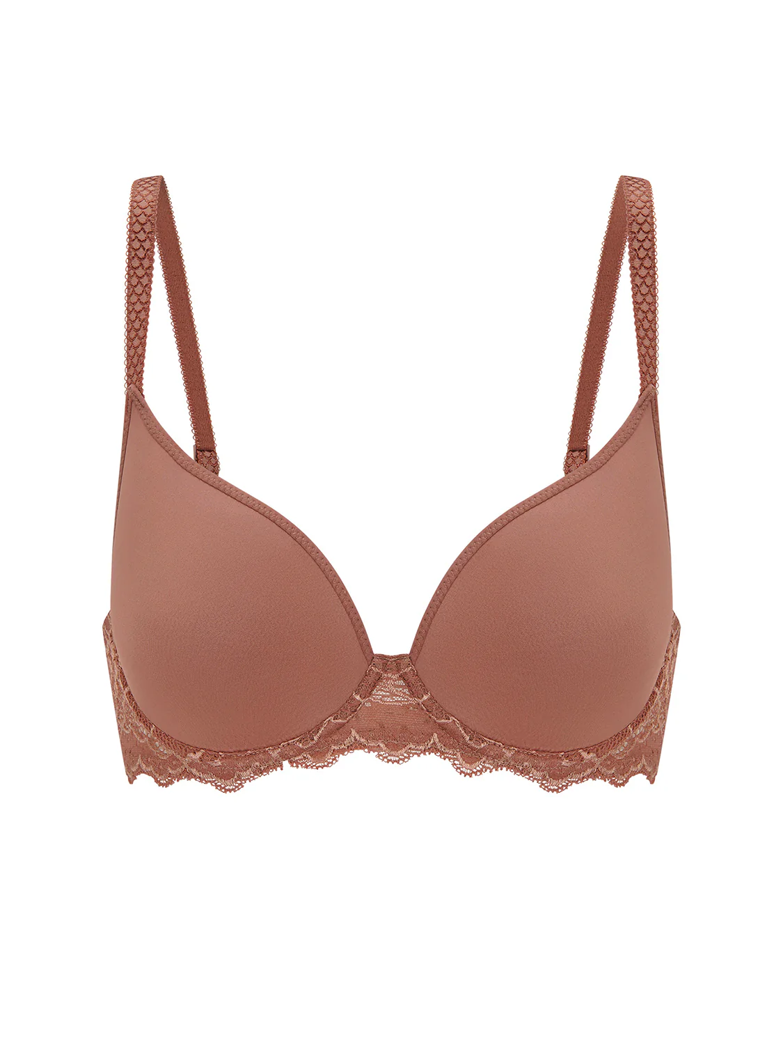 3D plunge bra - Coco brown - Image 4