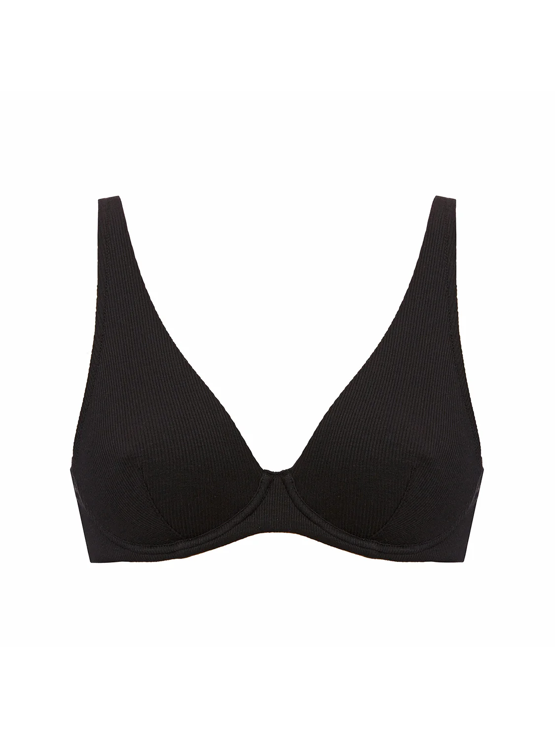 Full cup plunge bra - Black - Image 11