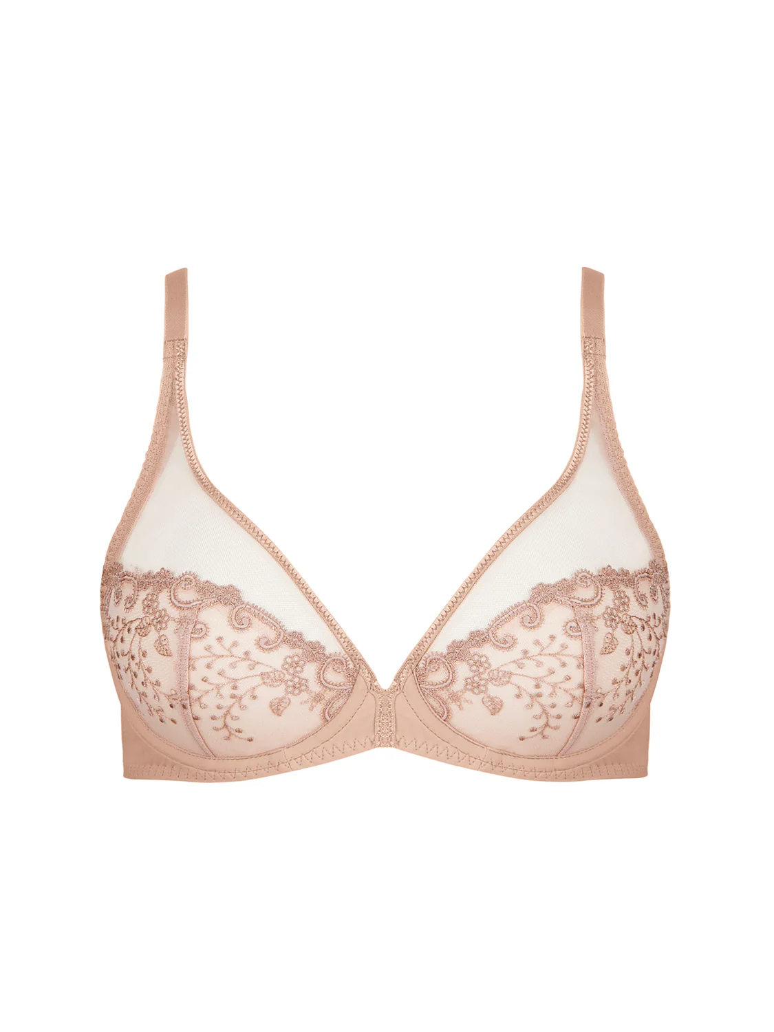 Full cup plunge bra - Nude - Image 4