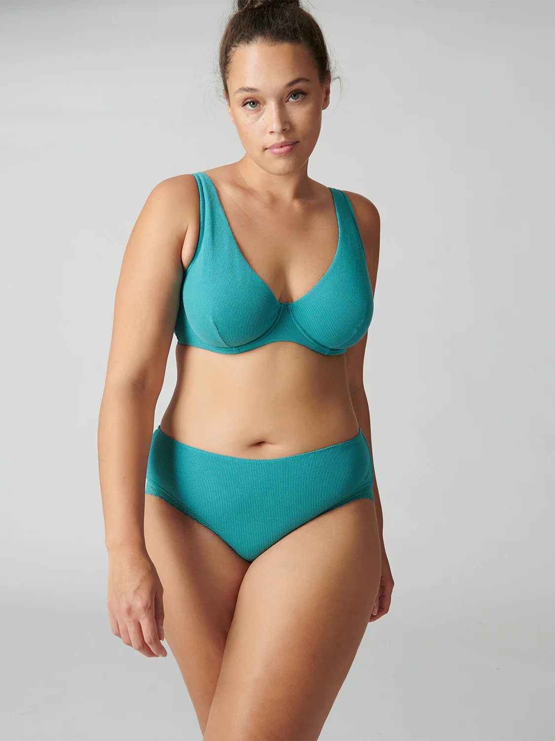 Full cup plunge bra - Saline Blue - Image 7