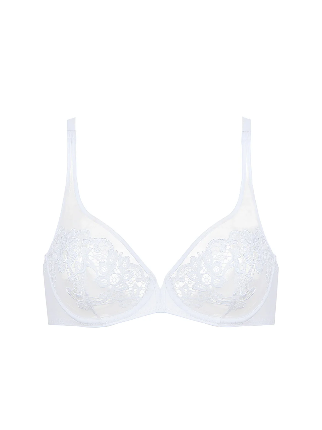 Full cup plunge bra - White - Image 4