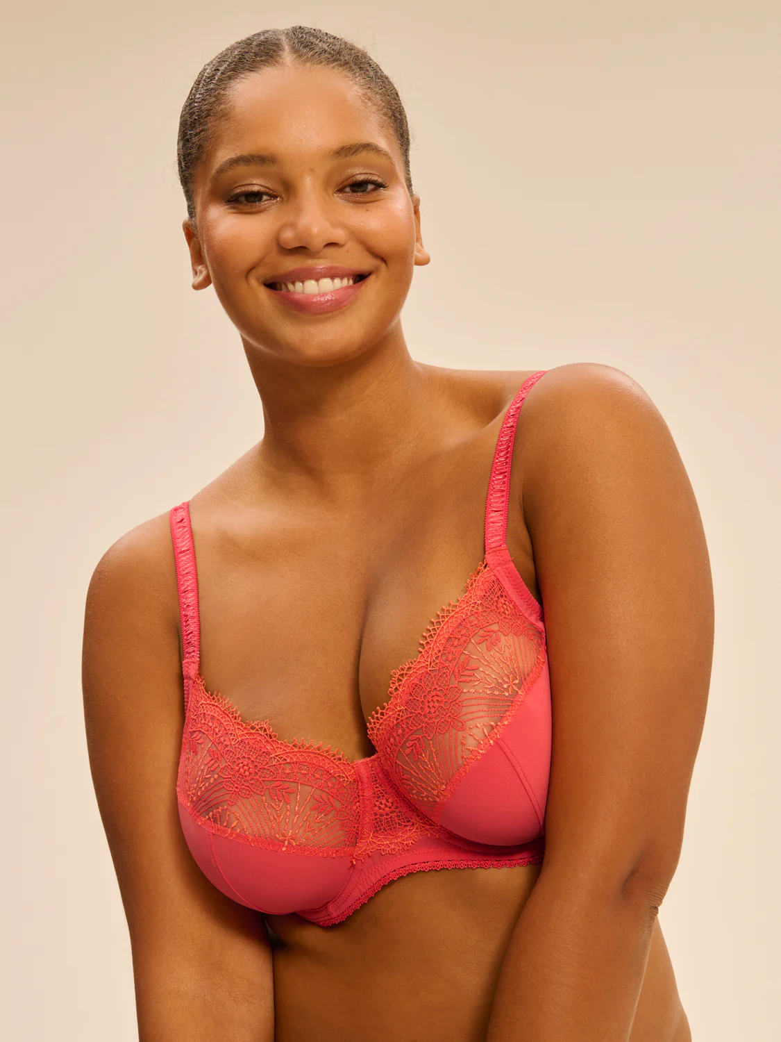 Full cup support bra - Coralia Red - Image 2
