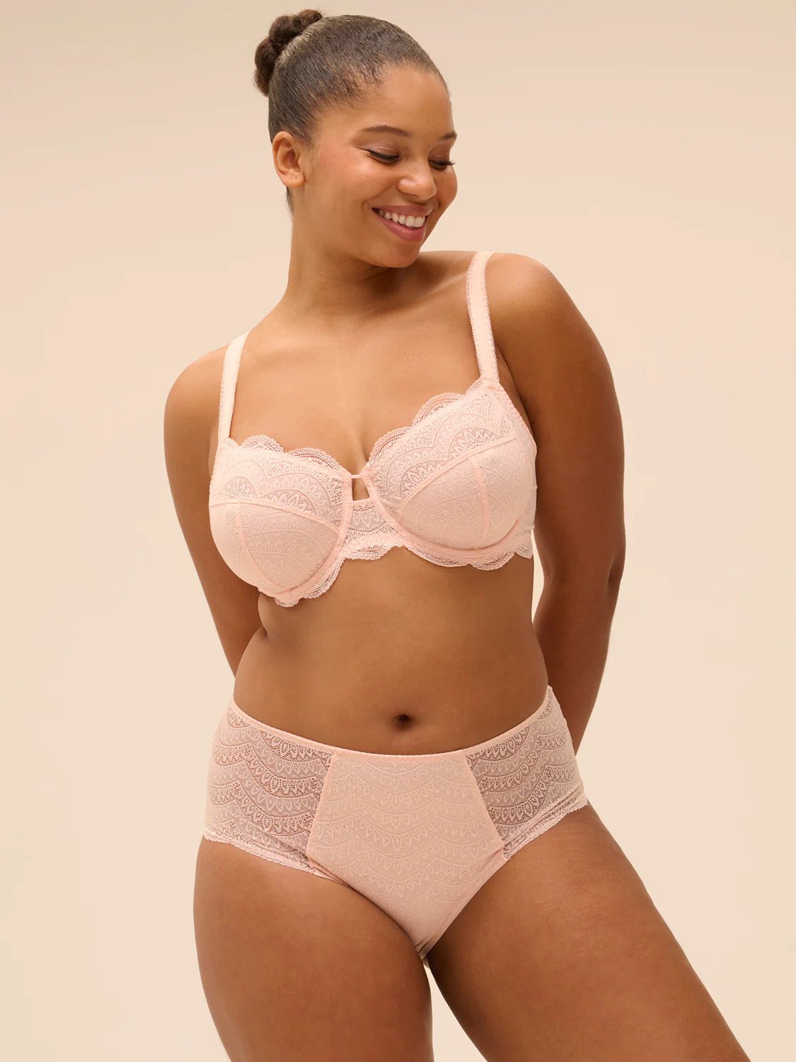 Full cup support bra - Petal Powder - Image 4