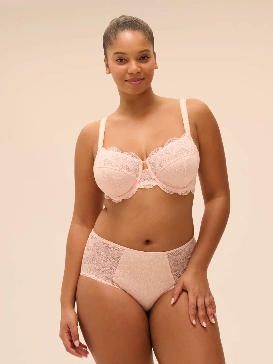 Full cup support bra - Petal Powder - Image 5
