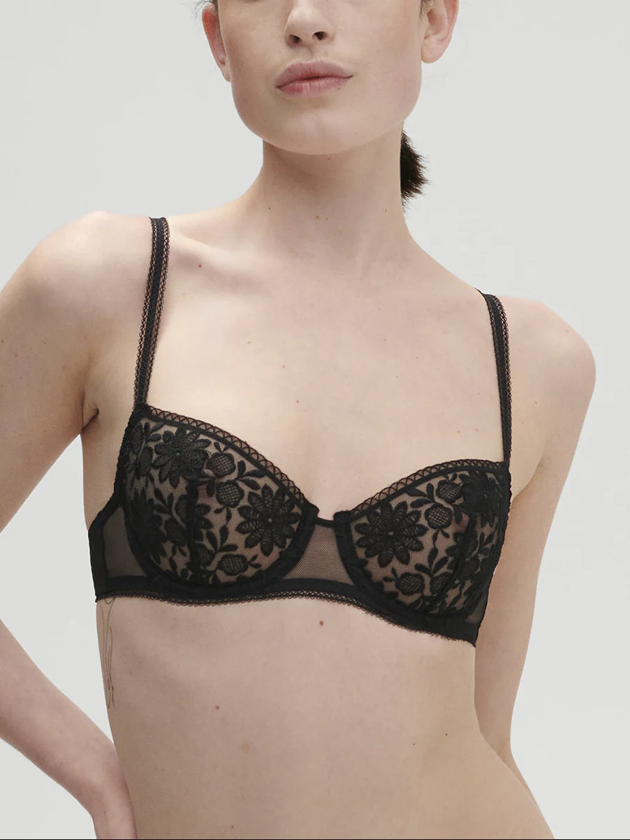 Half cup bra - Black