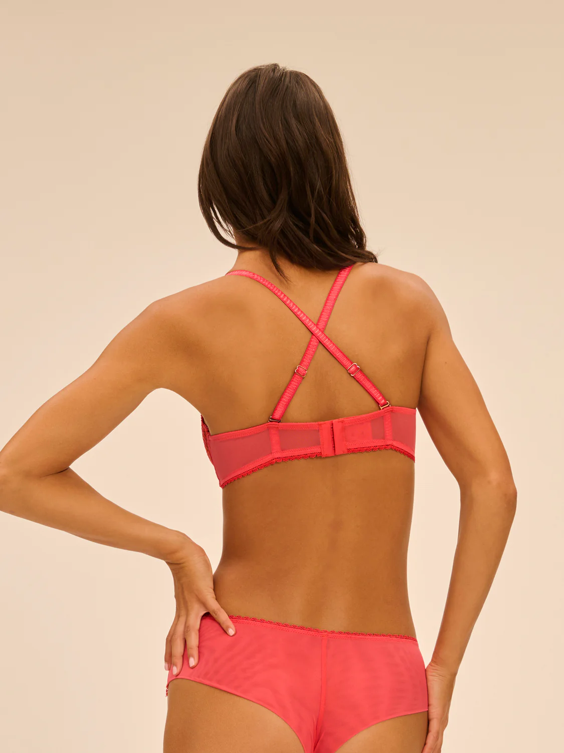 Half cup bra - Coralia Red - Image 4