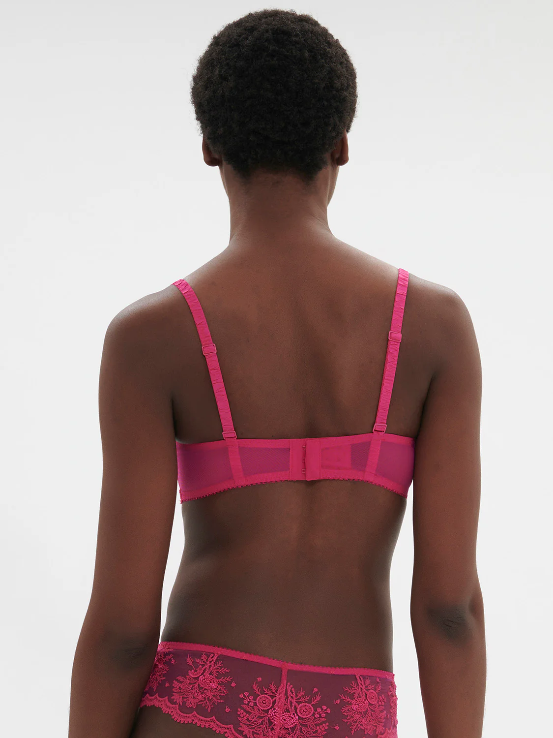 Half cup bra - Disco pink - Image 3