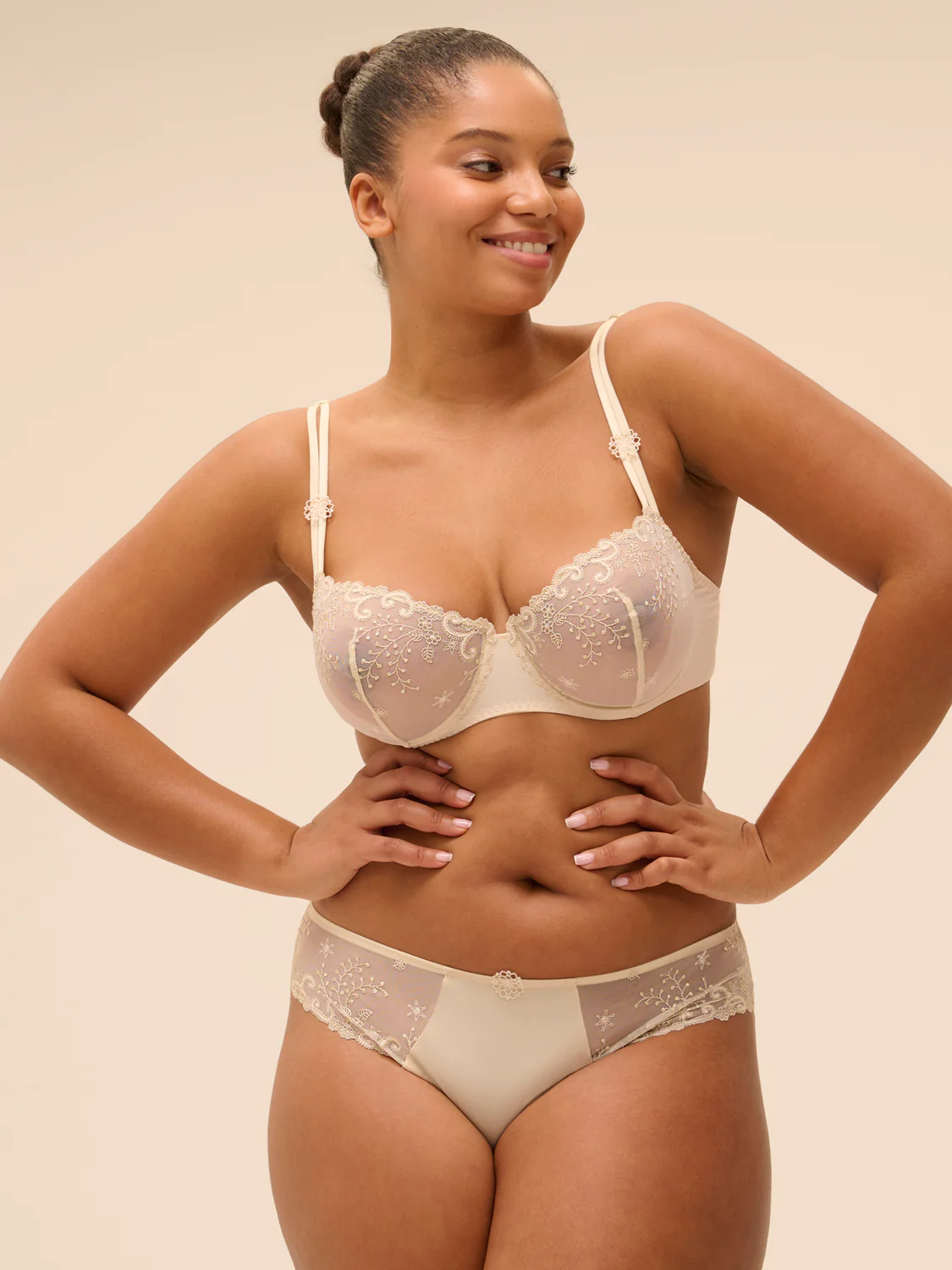Half cup bra - Topaz Beige - Image 13