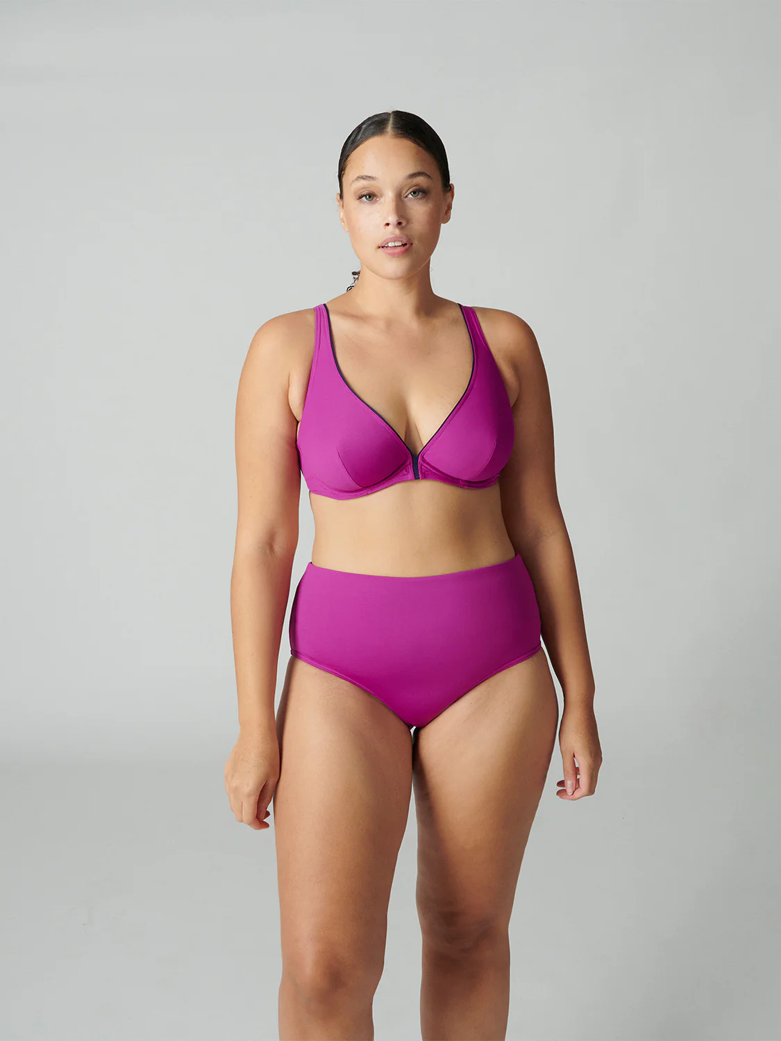 High-waist bikini brief - Bougainvillea - Image 11