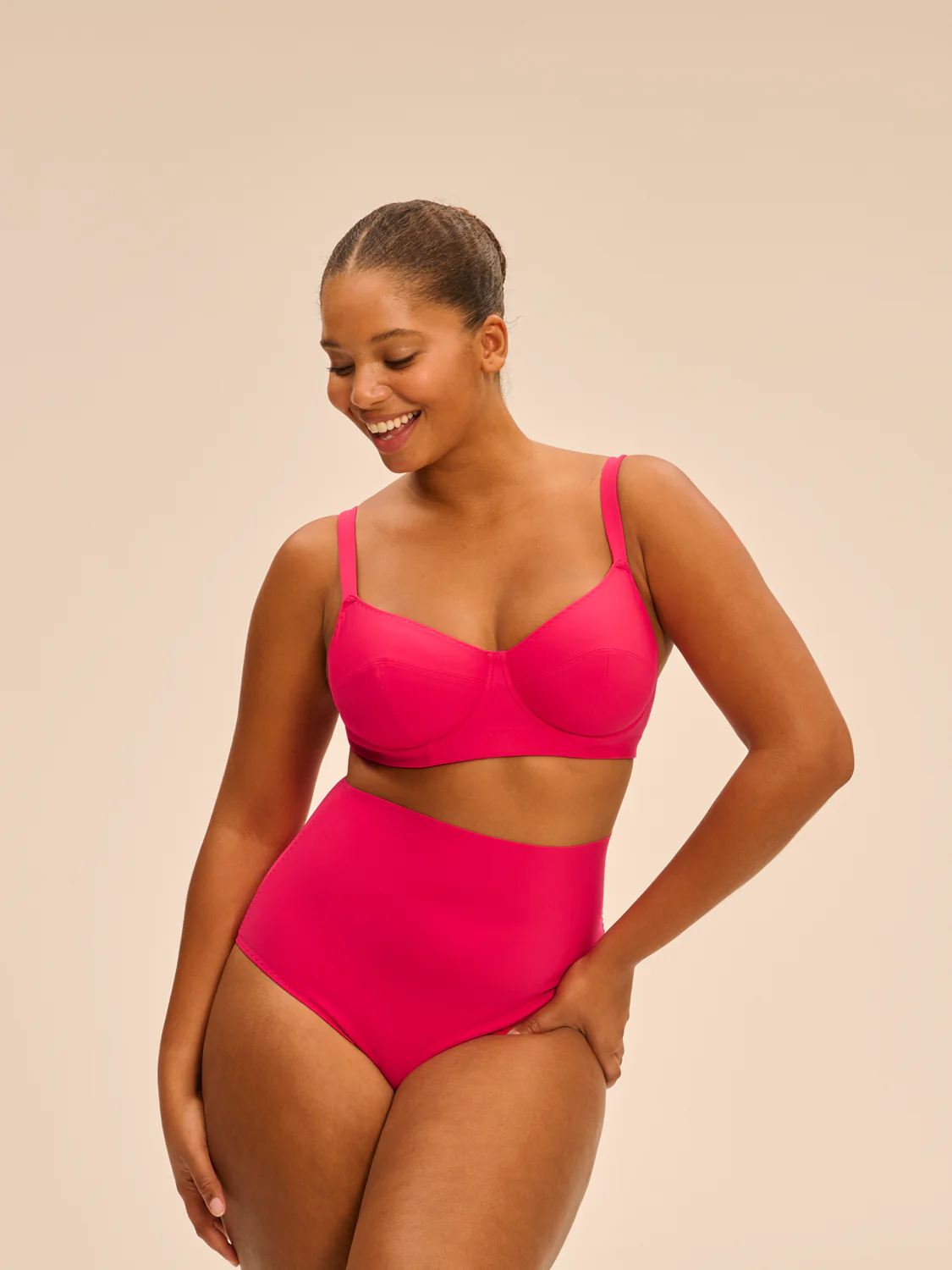 High-waist bikini brief - Lipstick - Image 9