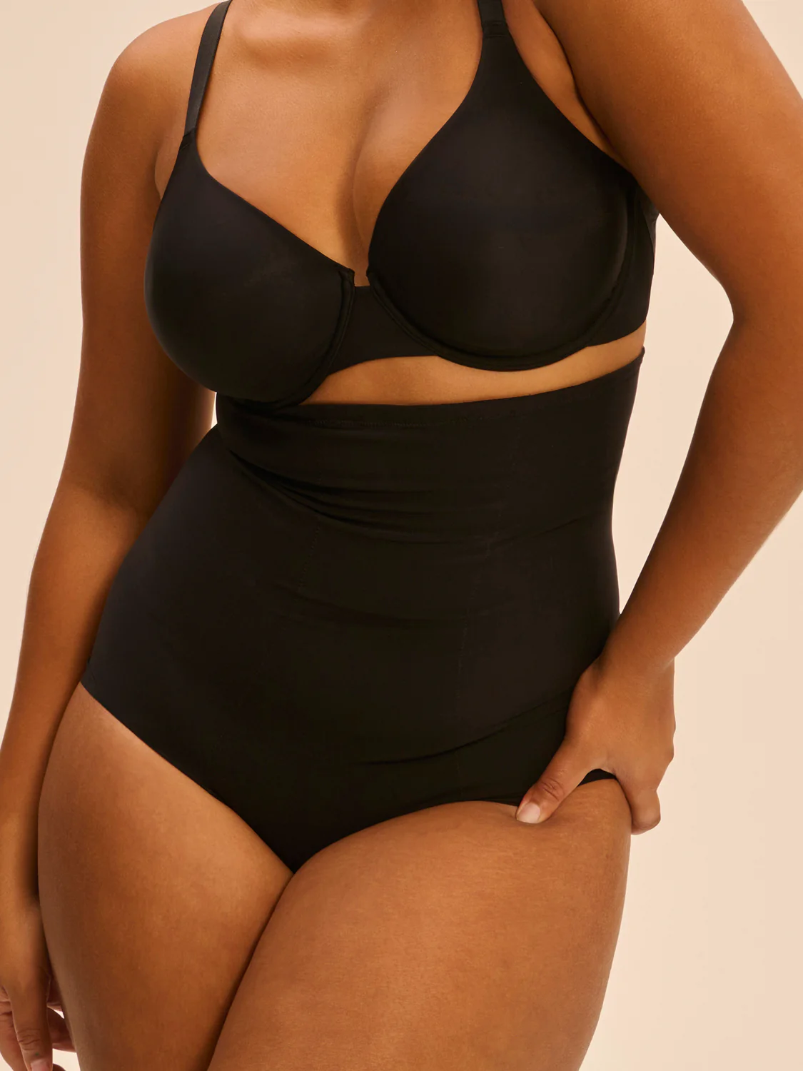 High waist shaper brief - Black - Image 6