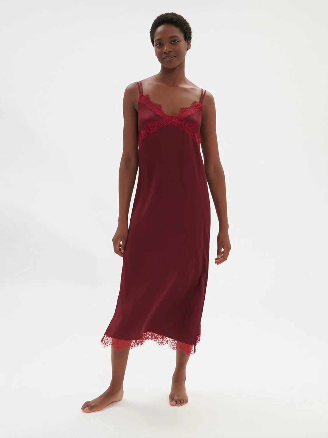 Long Nightdress - Spinel Red - Image 3