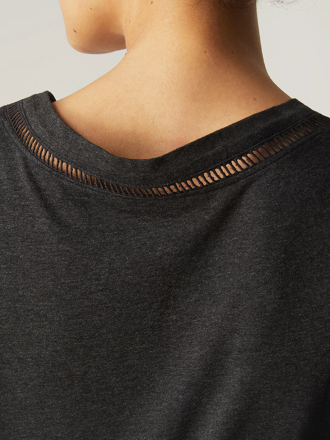 Long sleeved top - Anthracite grey - Image 2