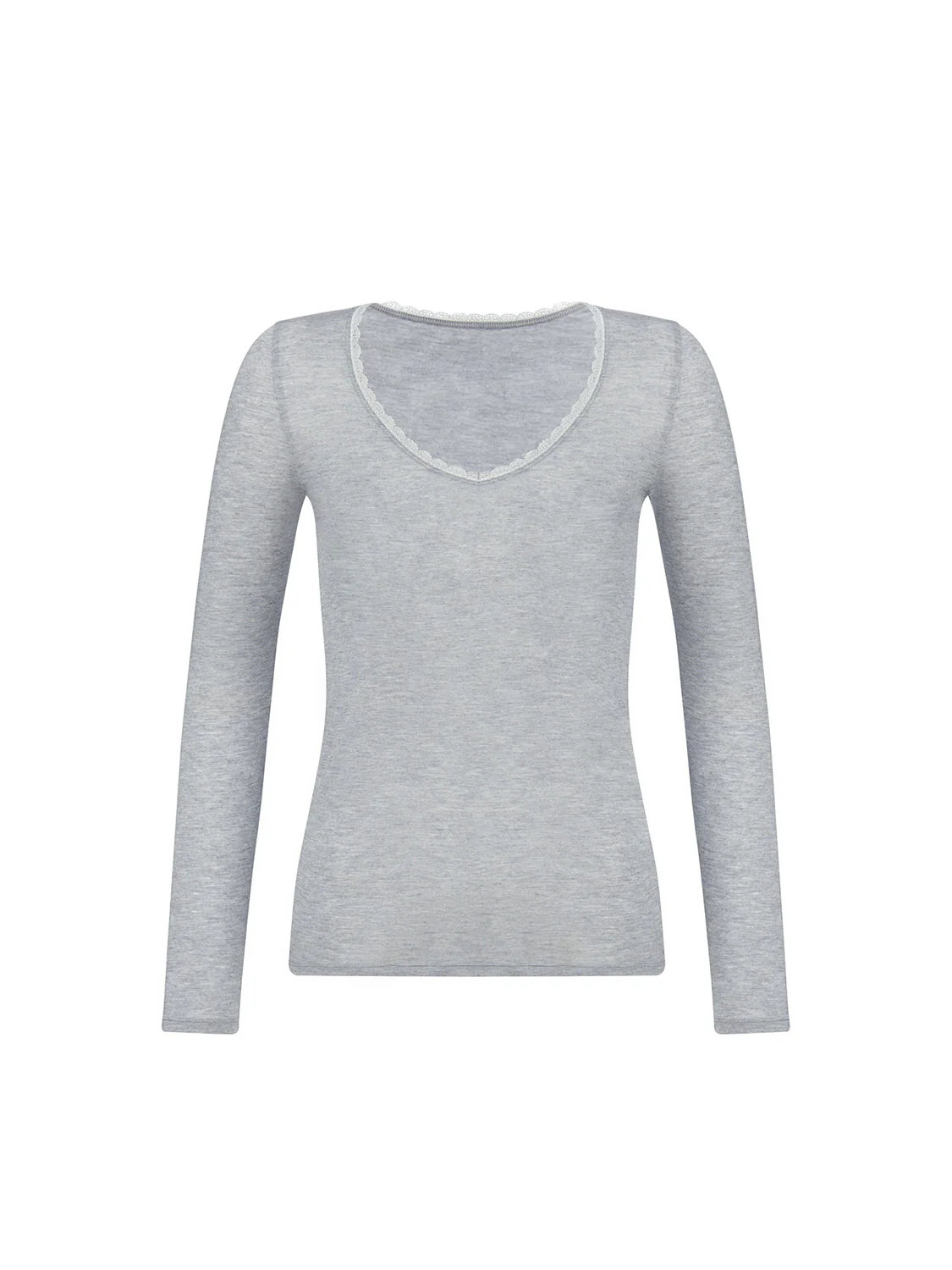 Long sleeves Top - Mottled grey - Image 11