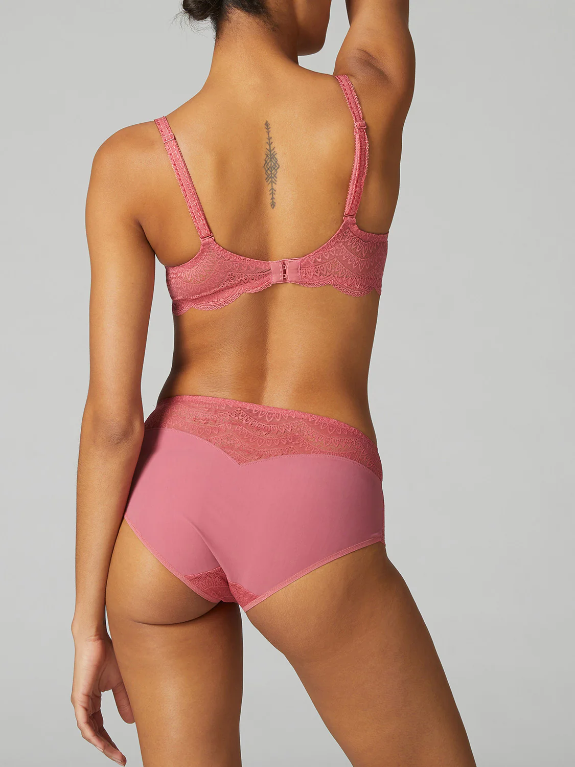 Padded half cup bra - Blush pink - Image 4