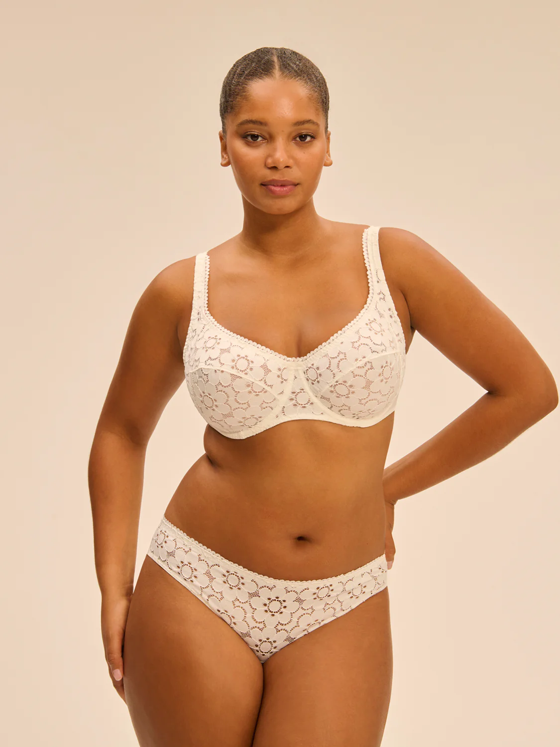 Plunging full cup bra - Natural - Image 4