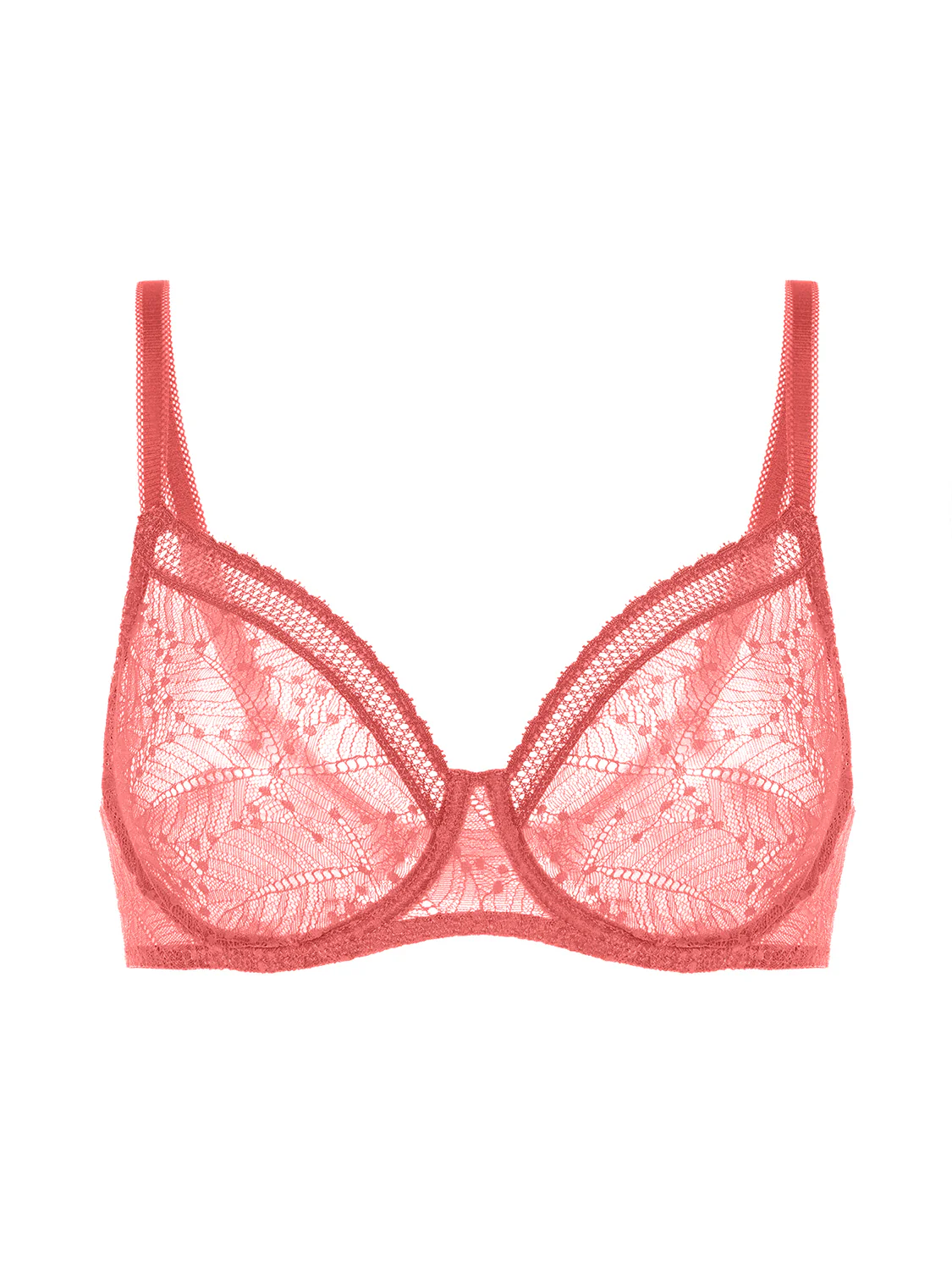 Plunging moulded underwired bra - Texas Pink - Image 13
