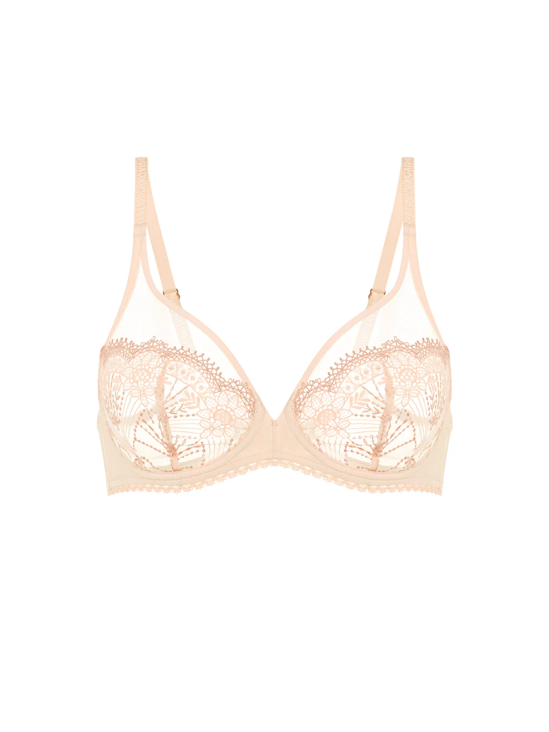 Plunging underwired bra - Chic Beige - Image 14