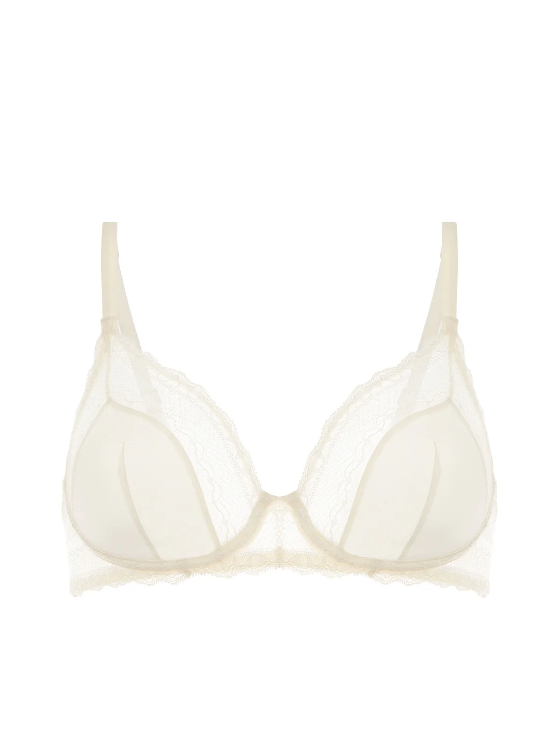 Plunging underwired bra - Natural - Image 4