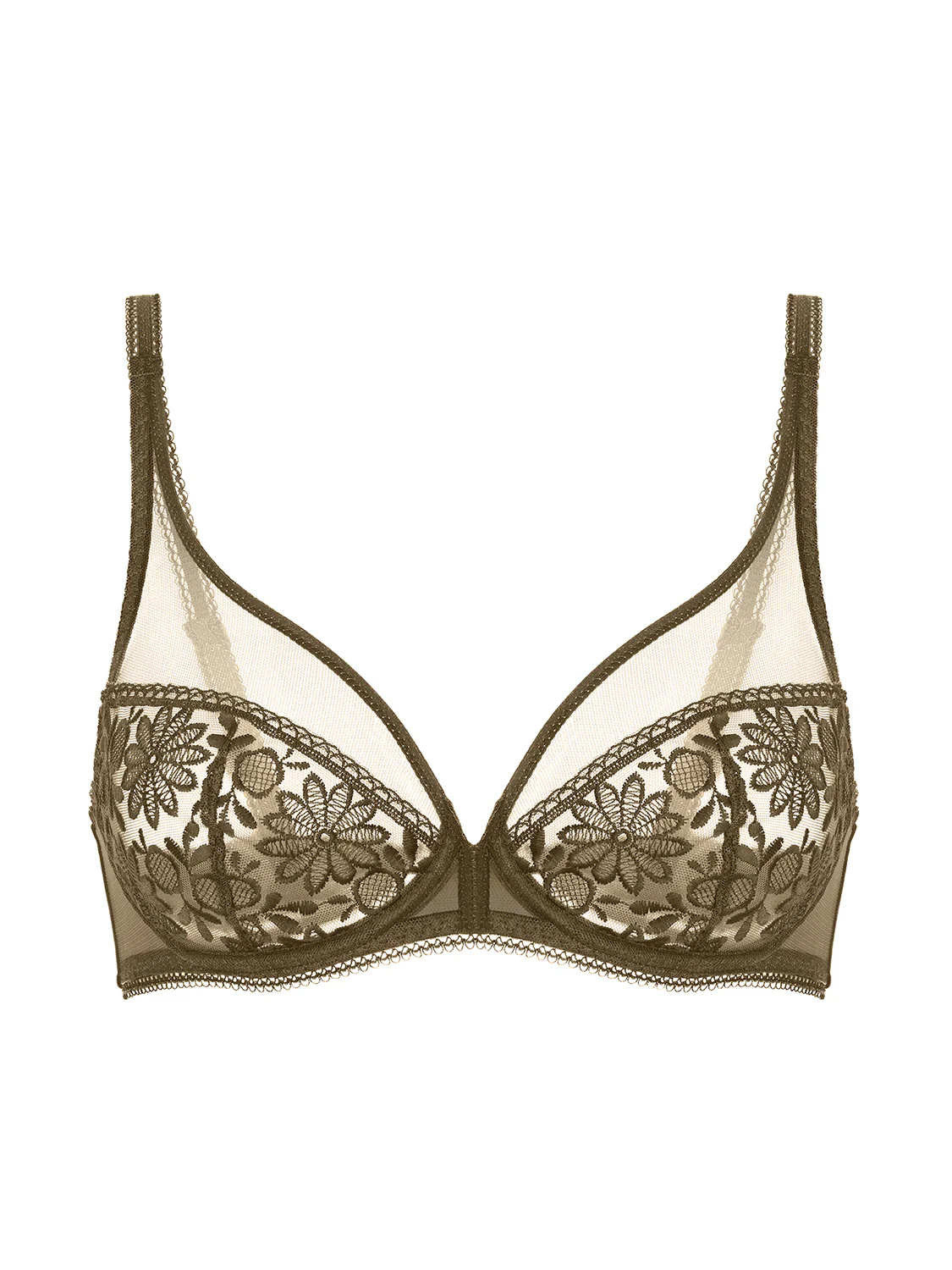 Plunging underwired bra - Nomad Green - Image 5
