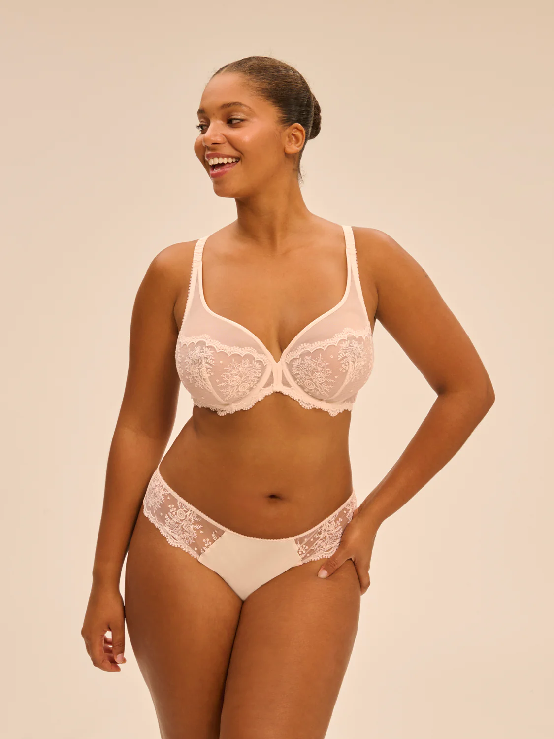Plunging underwired bra - Sakura pink - Image 9