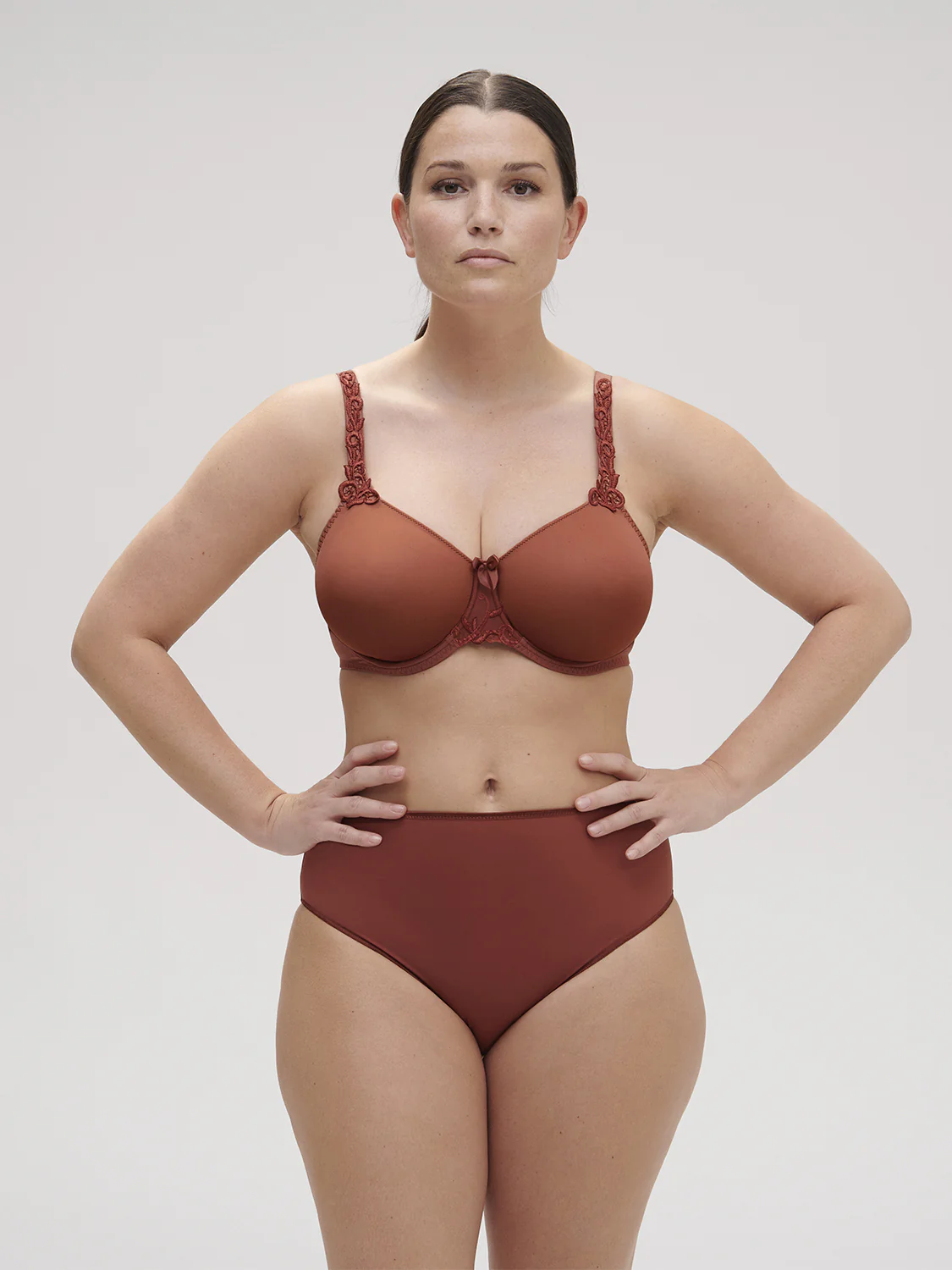 Rigid moulded bra - Canyon Brown - Image 5