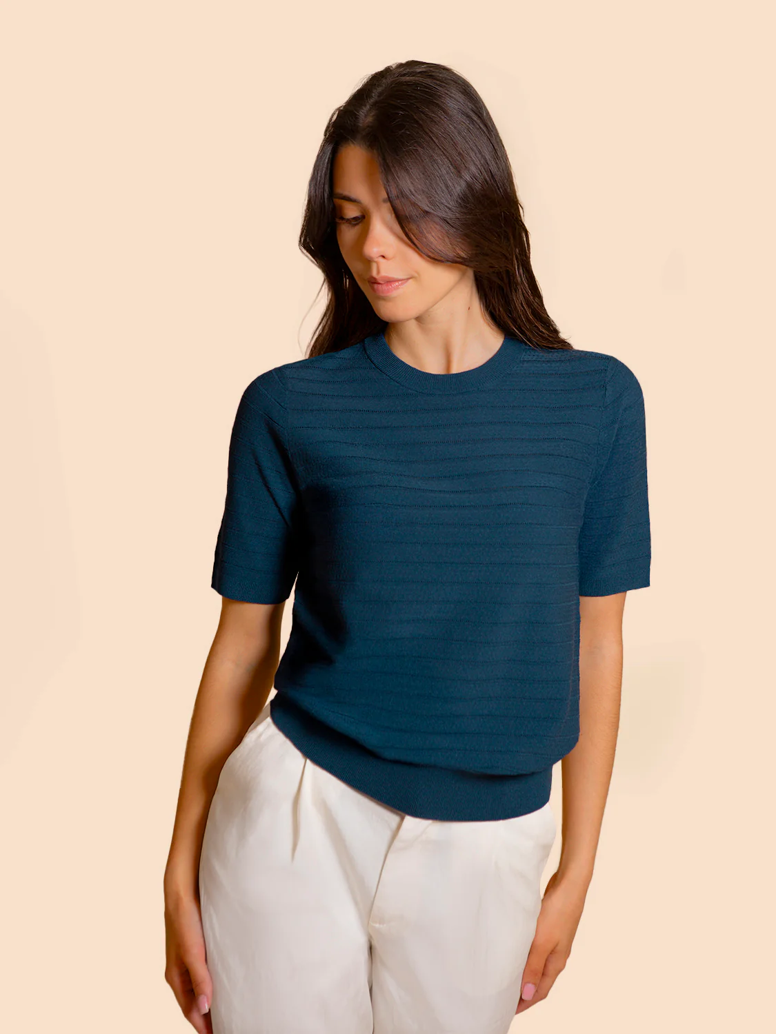 Short sleeves t-shirt - Petrol blue - Image 3