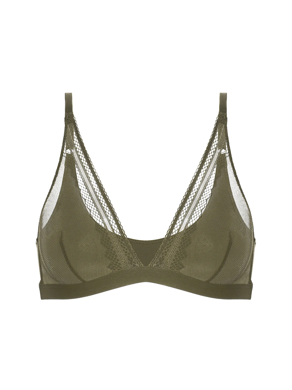 Soft cup triangle bra - Adventure Green - Image 12