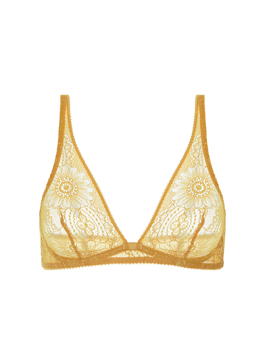 Soft cup triangle bra - Golden Yellow - Image 11