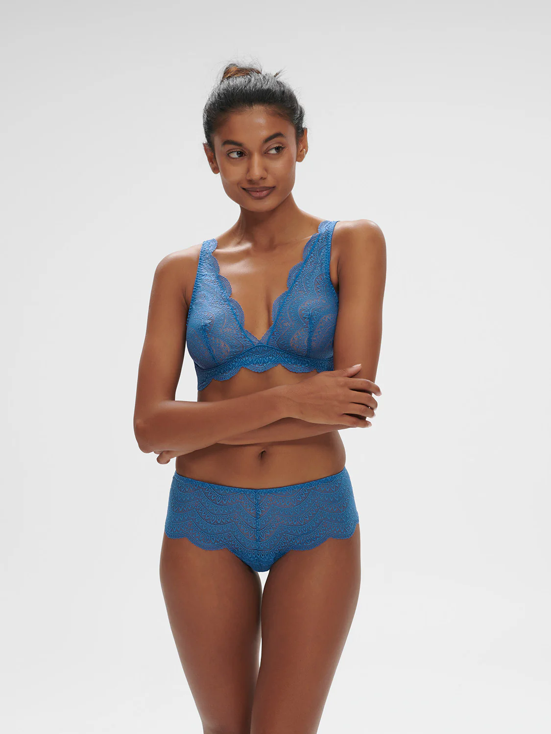 Soft cup triangle bra - Myosotis Blue - Image 3