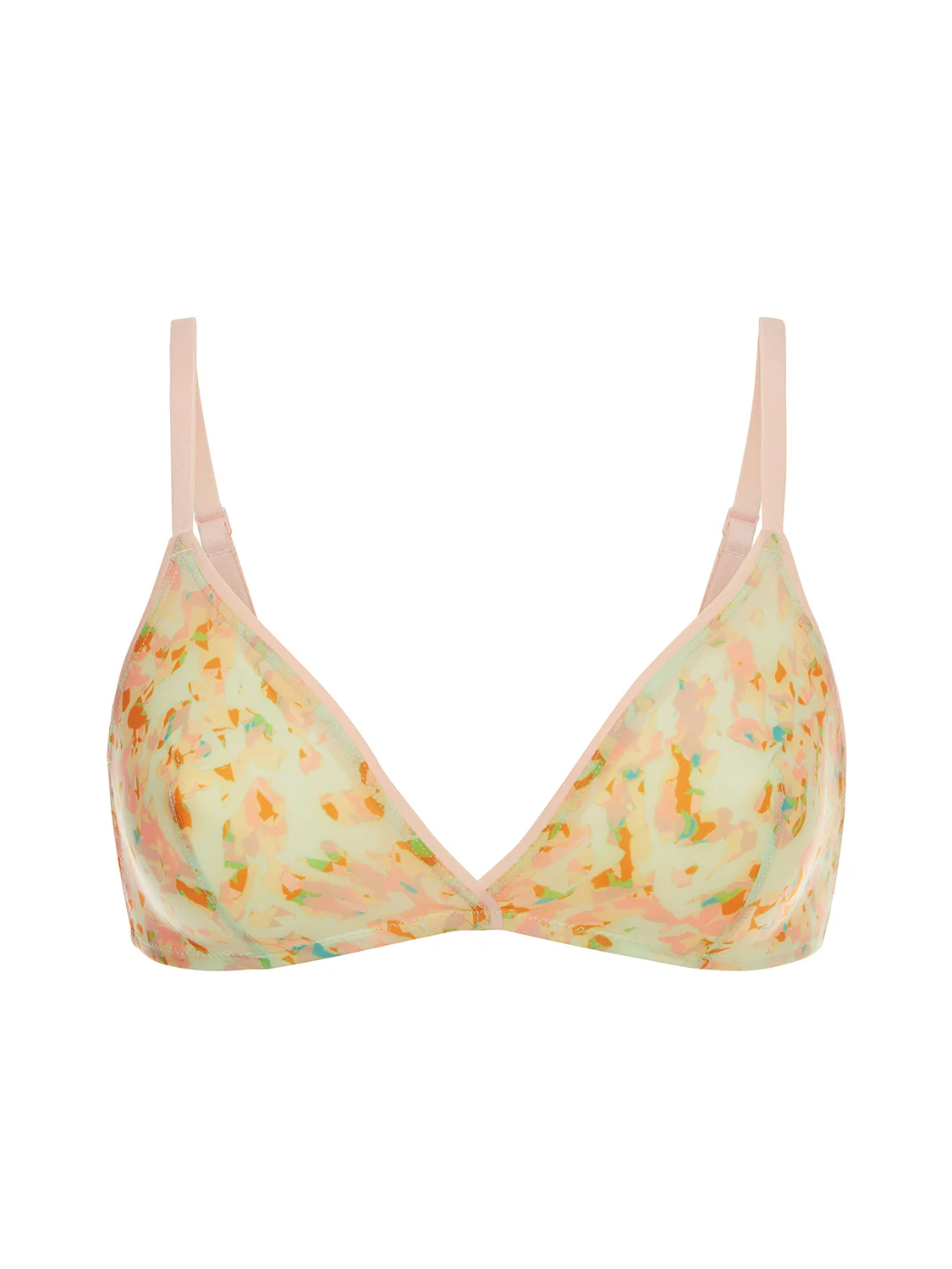 Soft cup triangle bra - Terrazzo Print - Image 3