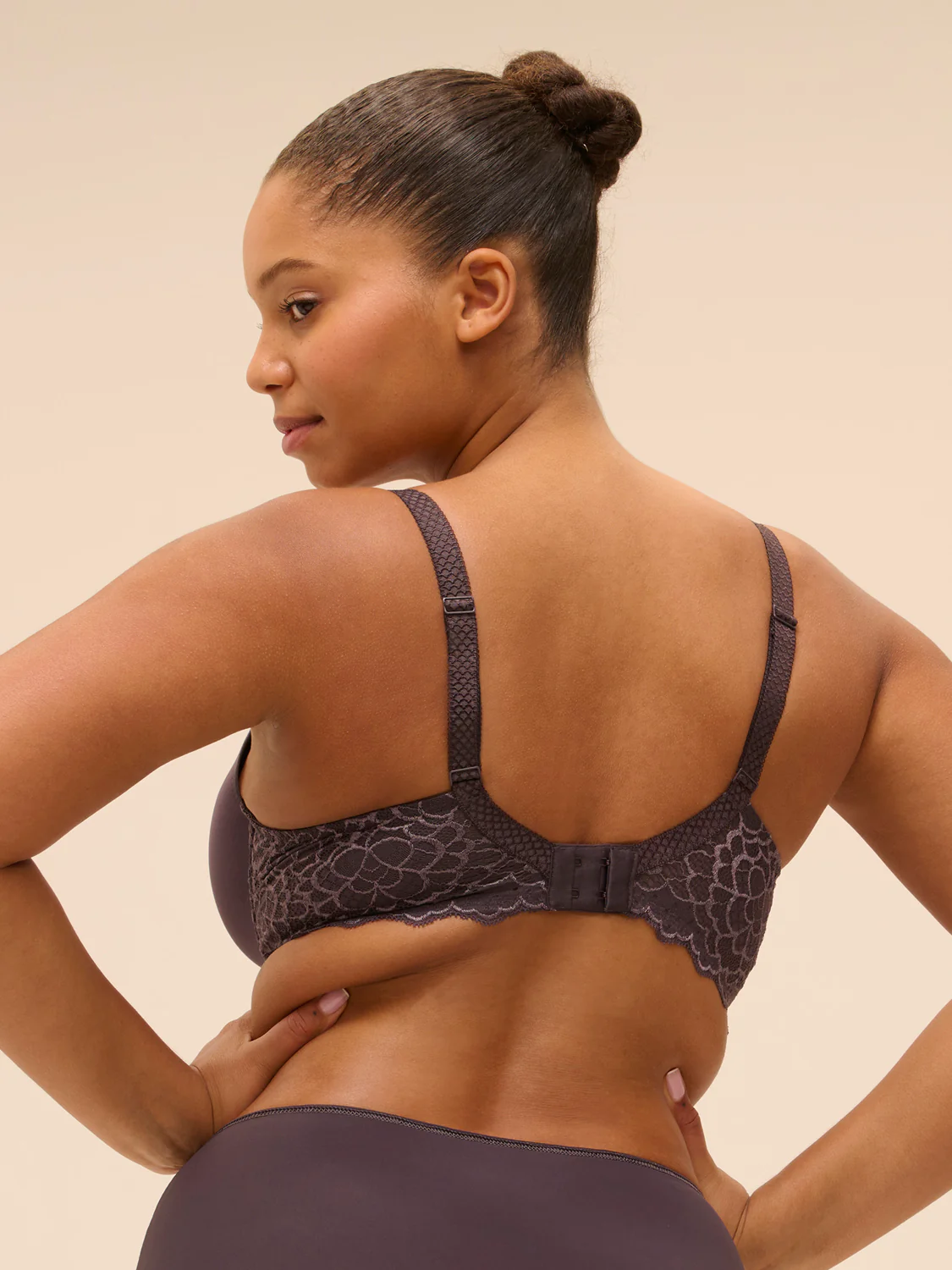Spacer plunge bra - Graphite Grey - Image 11