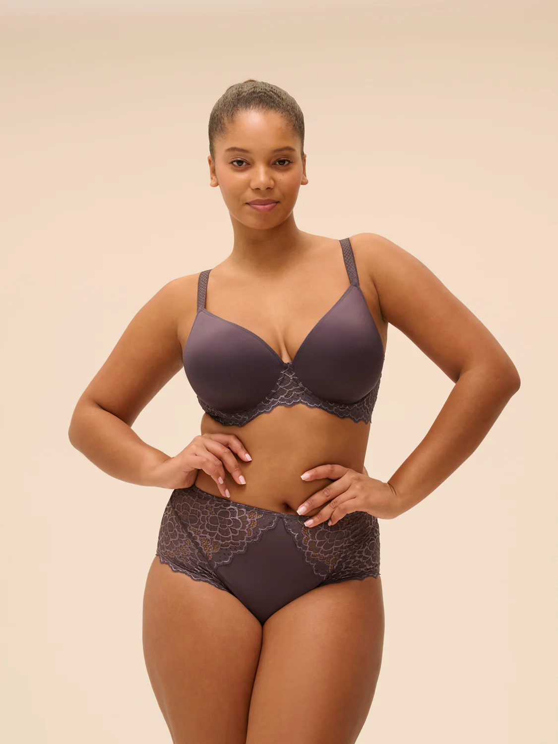 Spacer plunge bra - Graphite Grey - Image 13