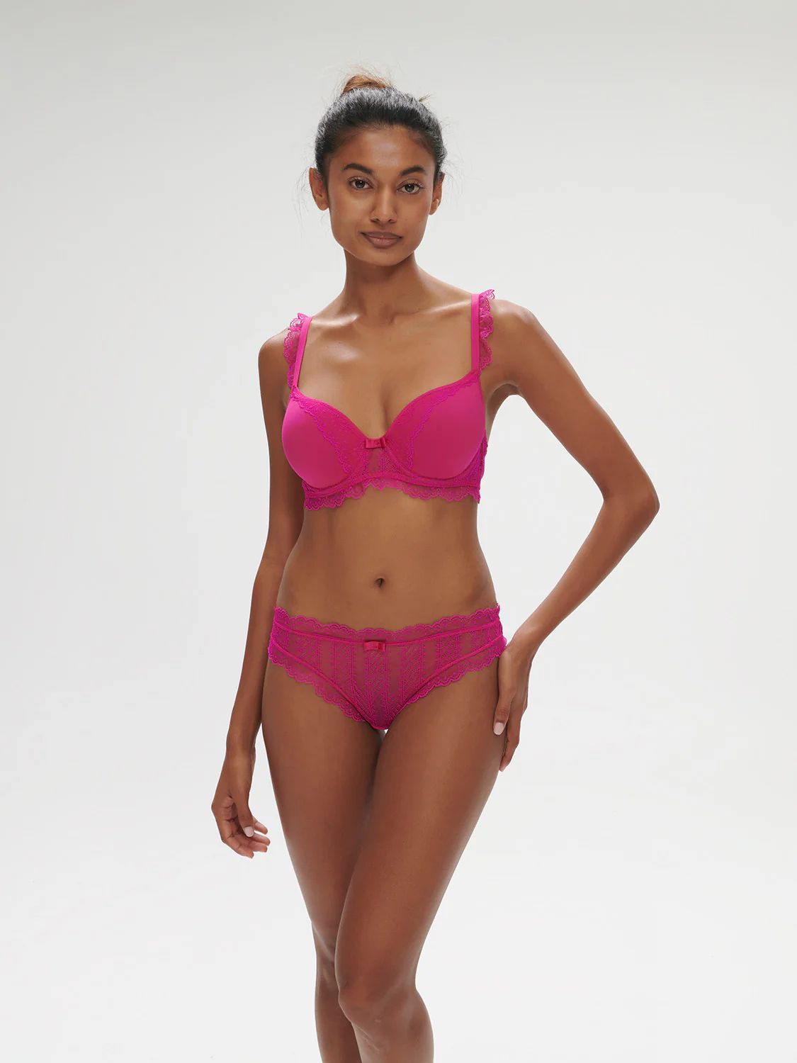 Spacer plunge bra - Hibiscus Pink - Image 4