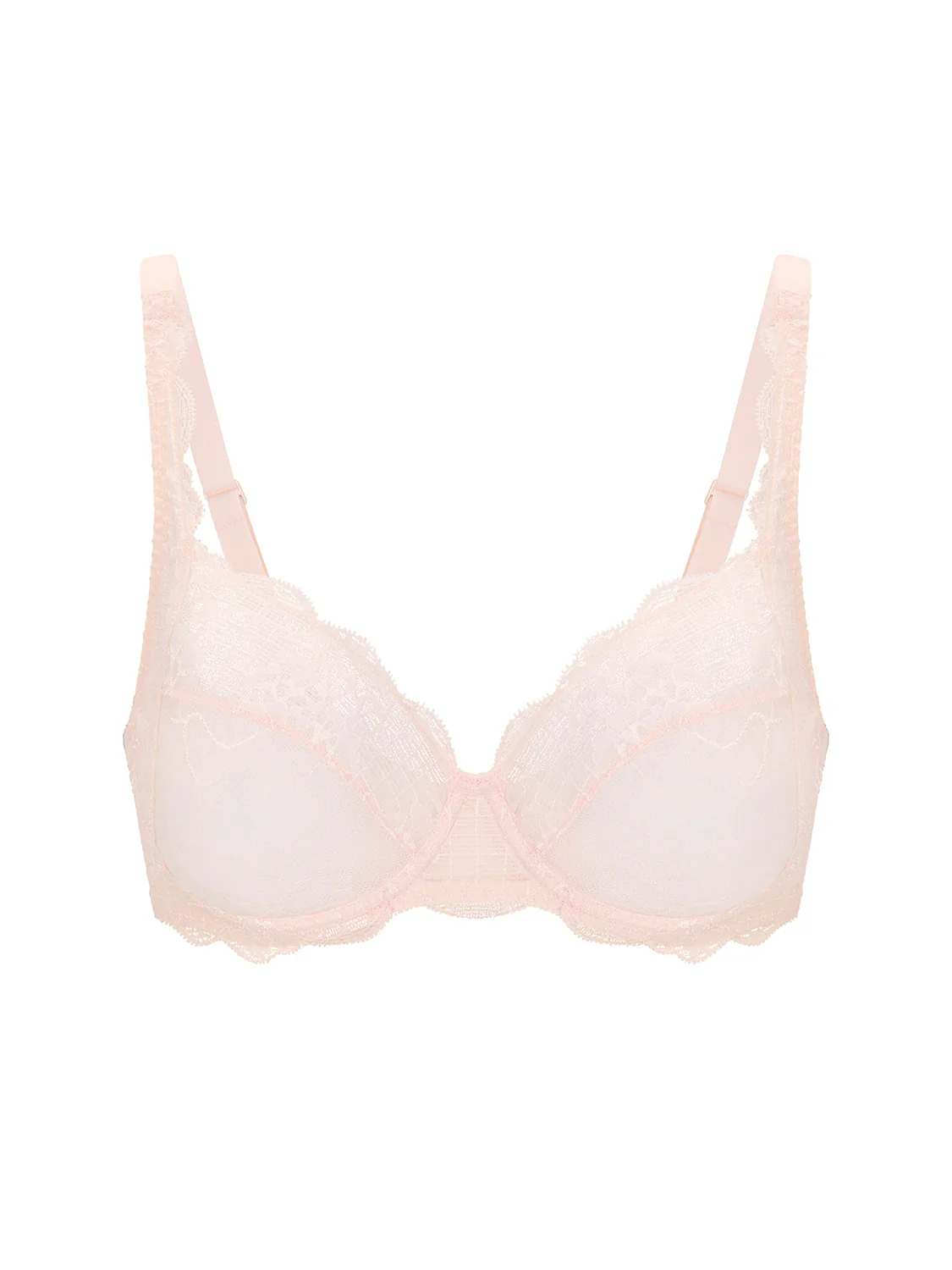 Squared neckline full cup bra - Sakura pink - Image 7