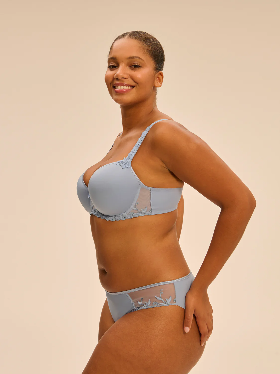 Squared neckline spacer bra - Dream Blue - Image 9