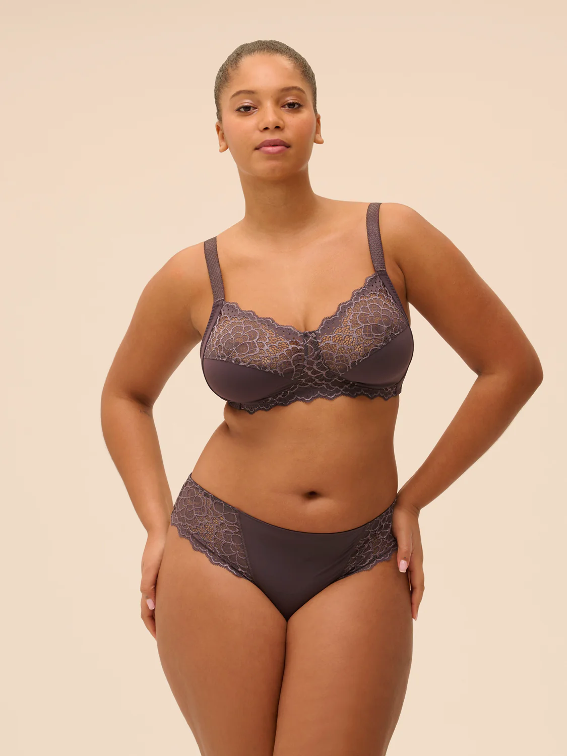 Structured wireless bra - Graphite Grey - Image 11