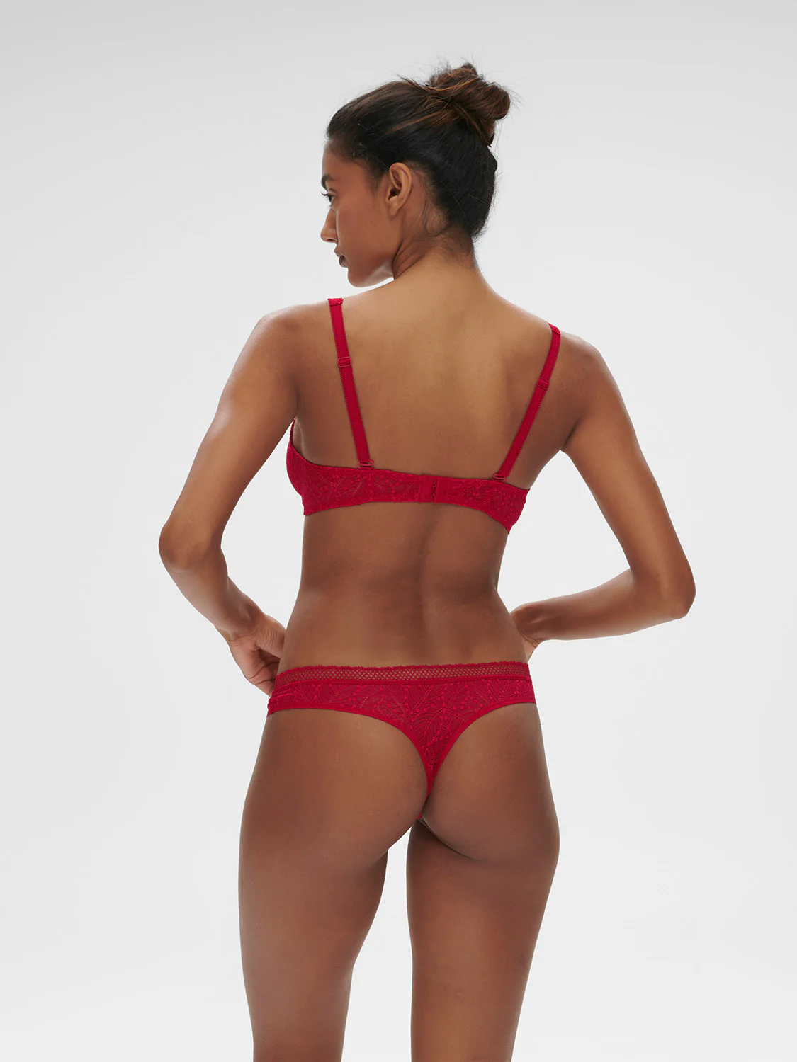 Structured wireless bra - Ruby pink - Image 5