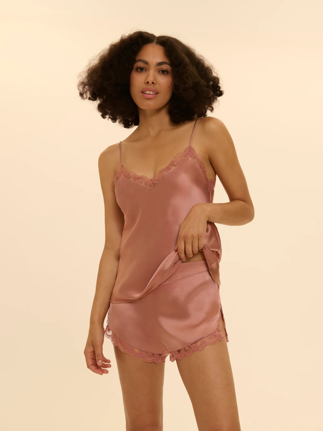 Top with embroidery - Smokey Pink - Image 5