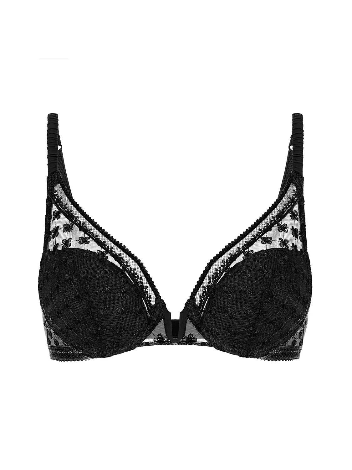 Triangle push-up bra - Black - Image 3