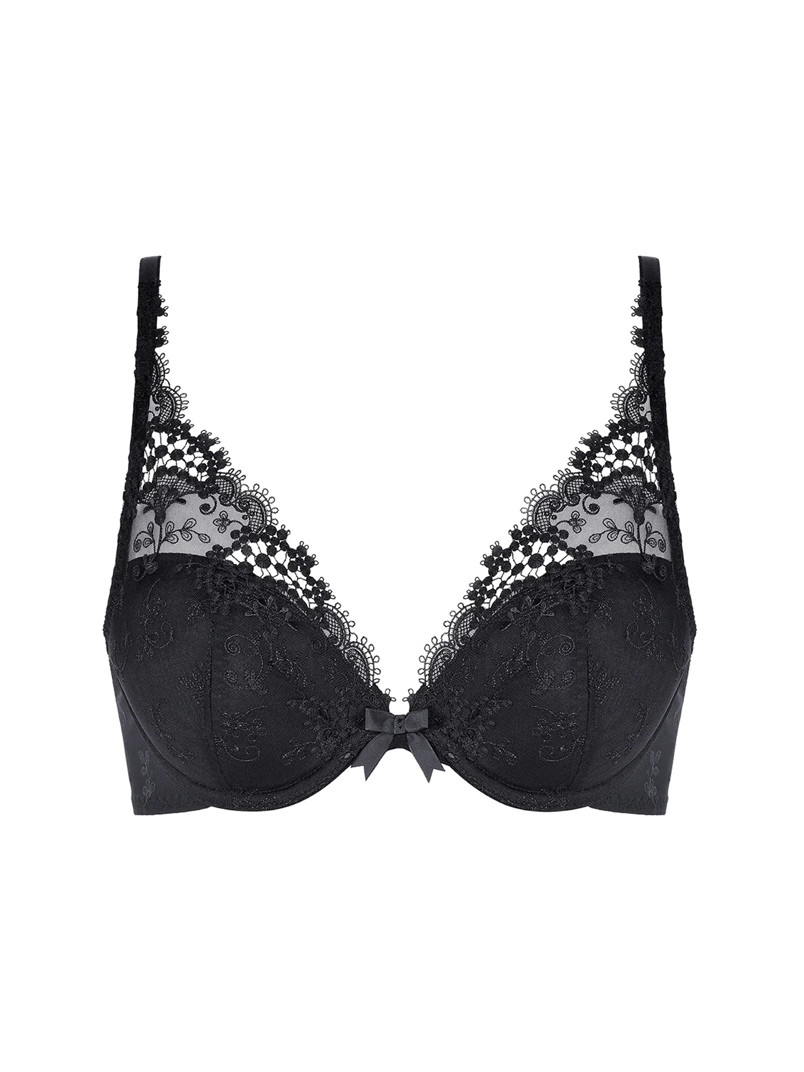 Triangle push-up bra - Black - Image 5