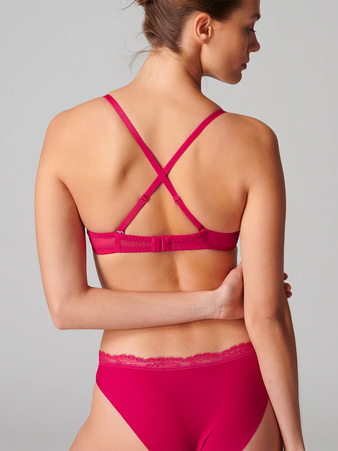 Triangle push-up bra - Raspberry - Image 3
