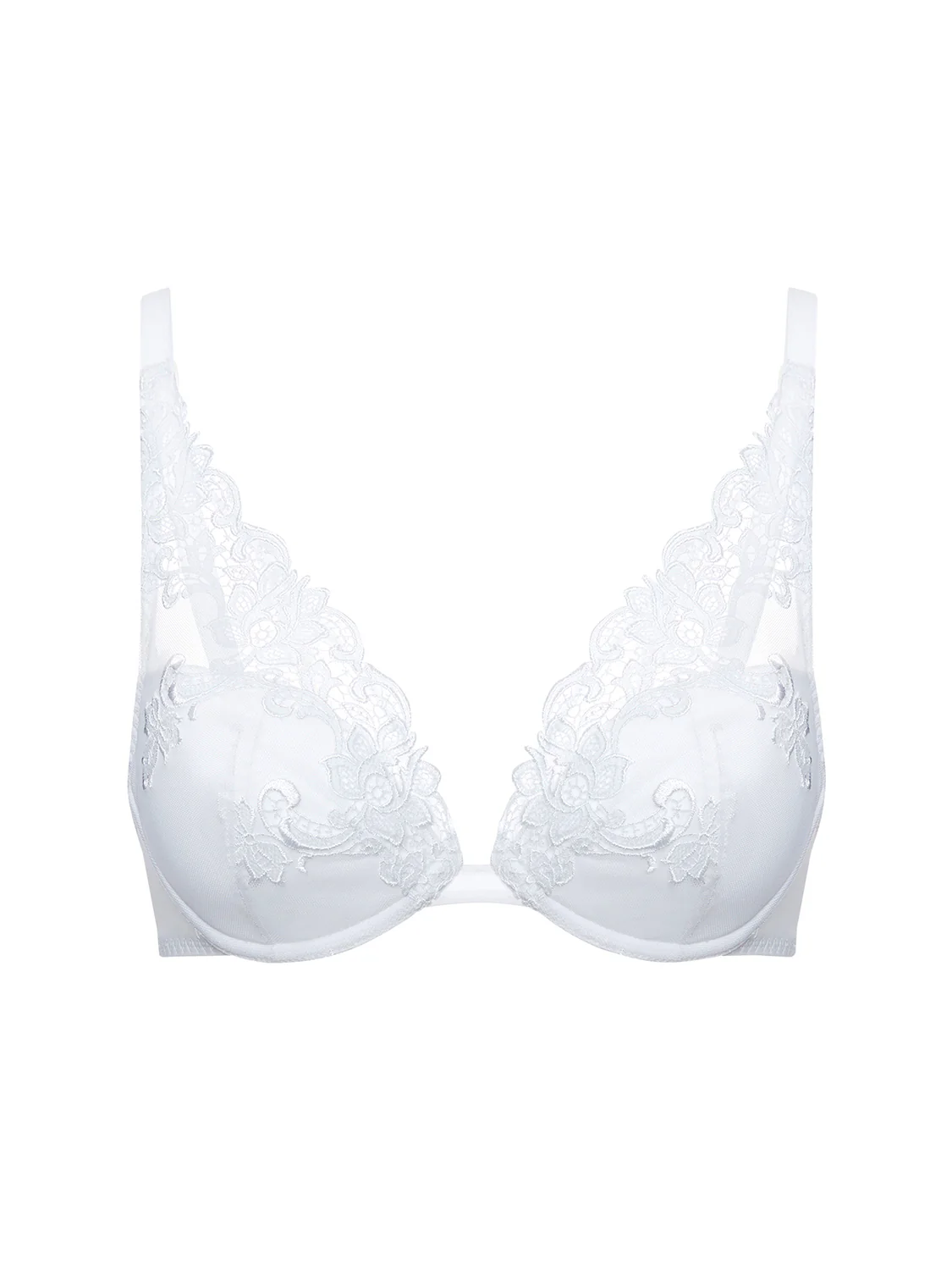 Triangle push-up bra - White - Image 4