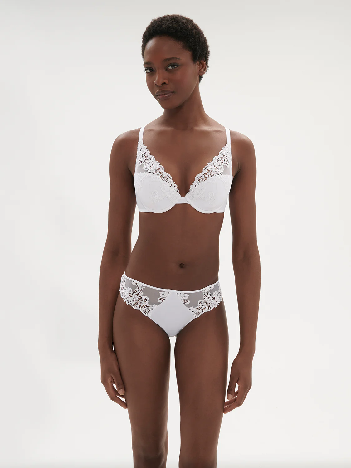 Triangle push-up bra - White - Image 6