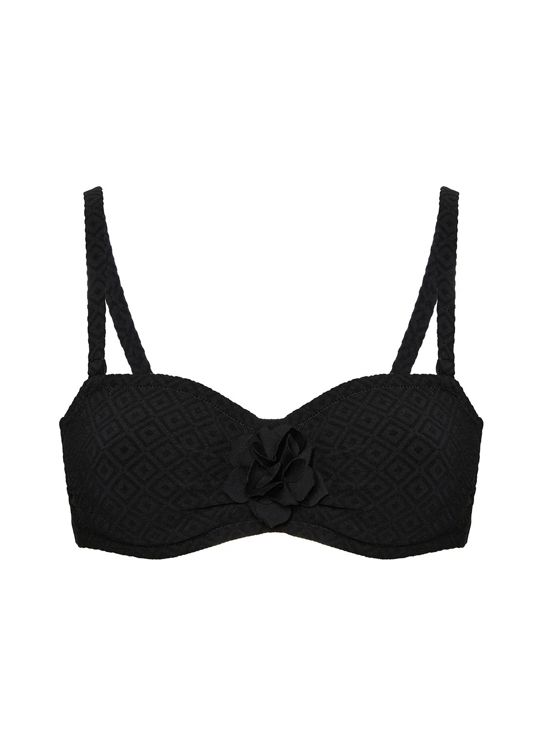 Underwired bandeau bikini top - Black - Image 15