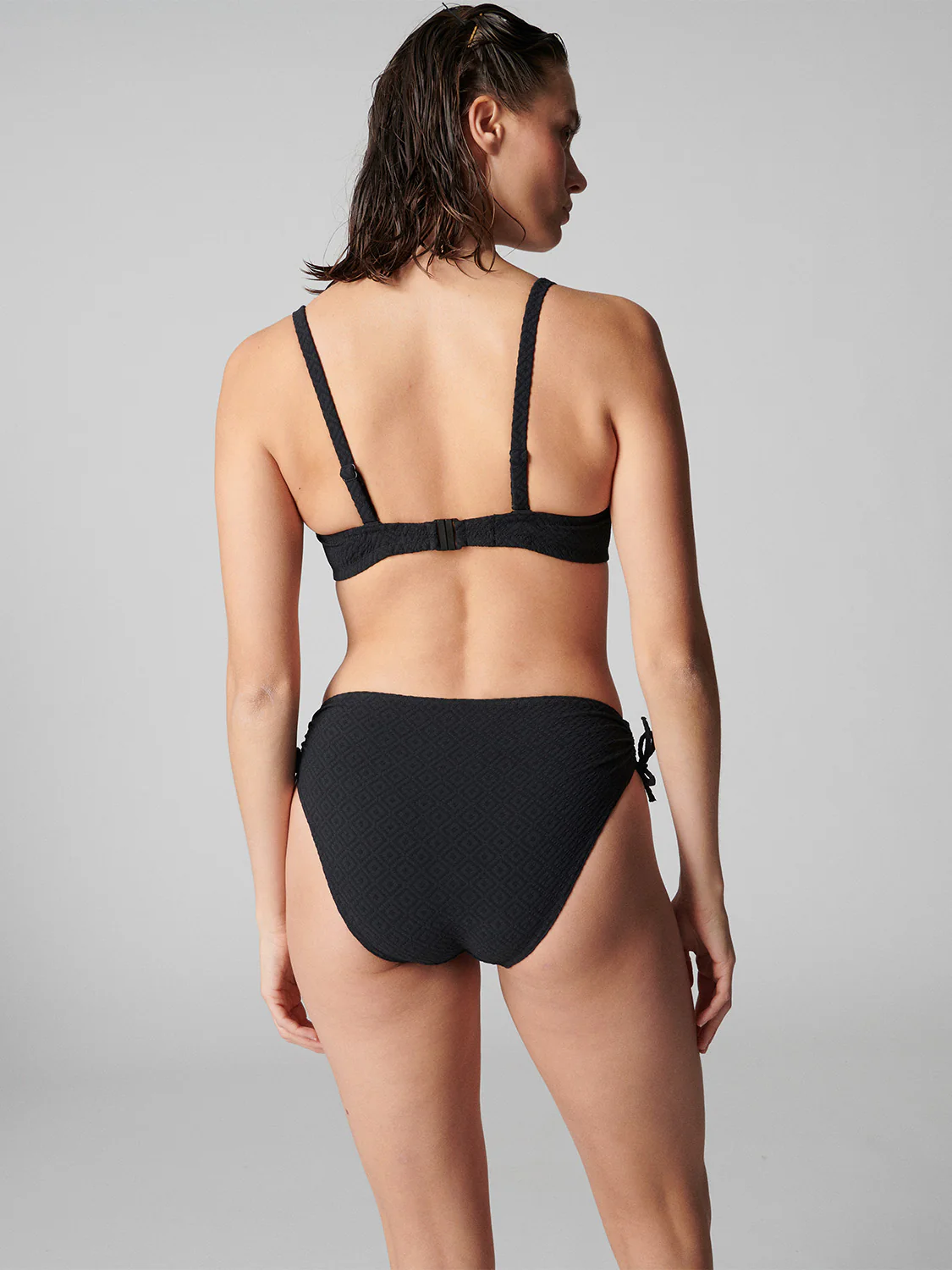 Underwired bandeau bikini top - Black - Image 4