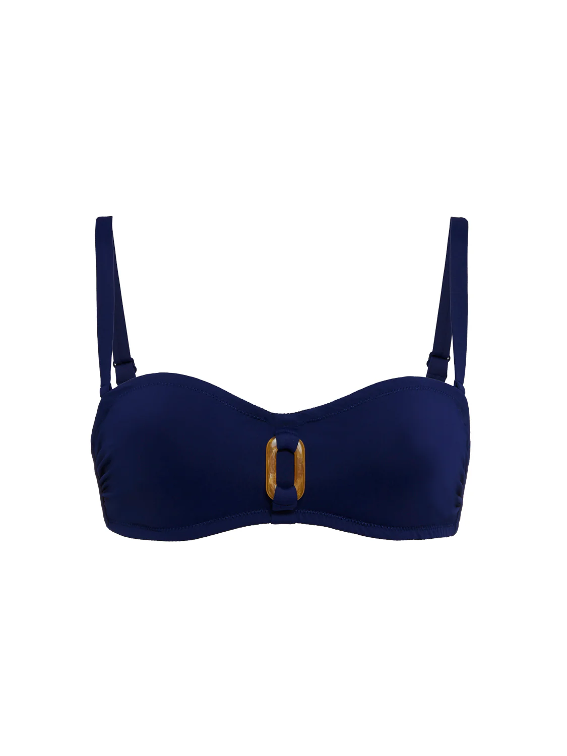 Underwired bandeau bikini top - Navy - Image 6