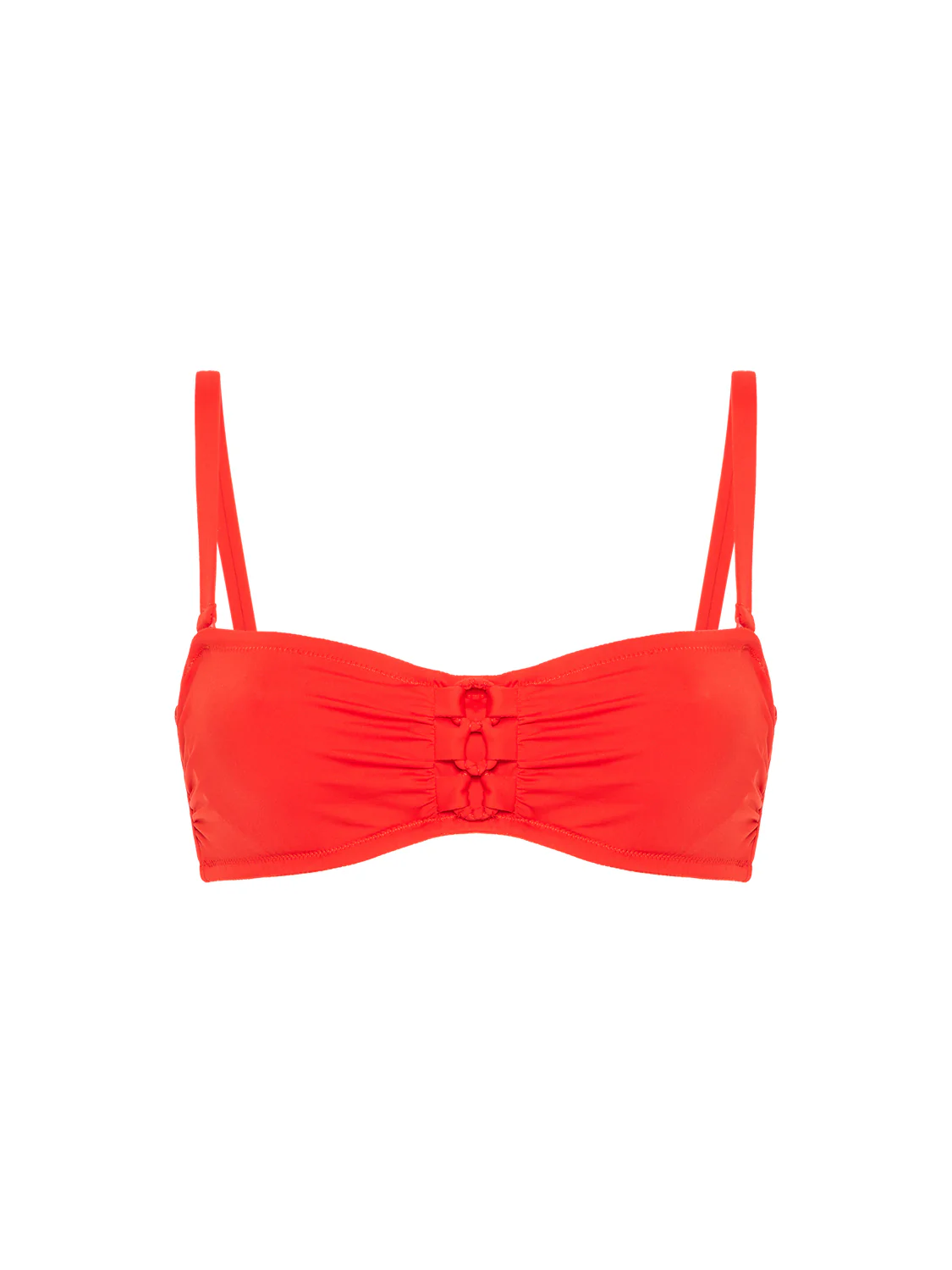Underwired bandeau bikini top - Pomegranate - Image 8